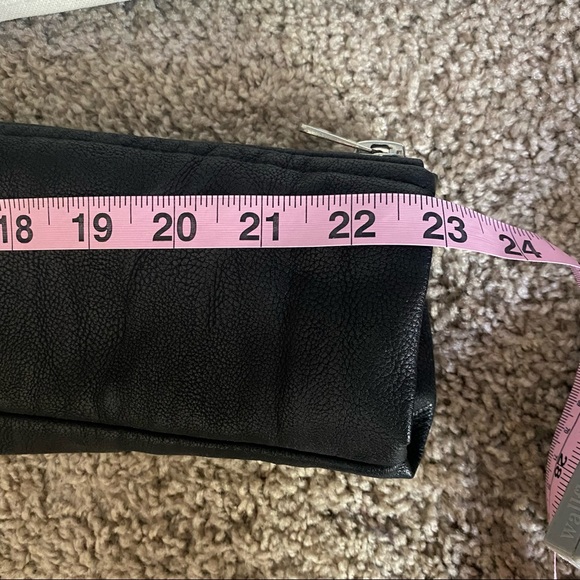 Zara Black Faux Fur Leather Aviator Cropped Jacket Size Large - Picture 9 of 11